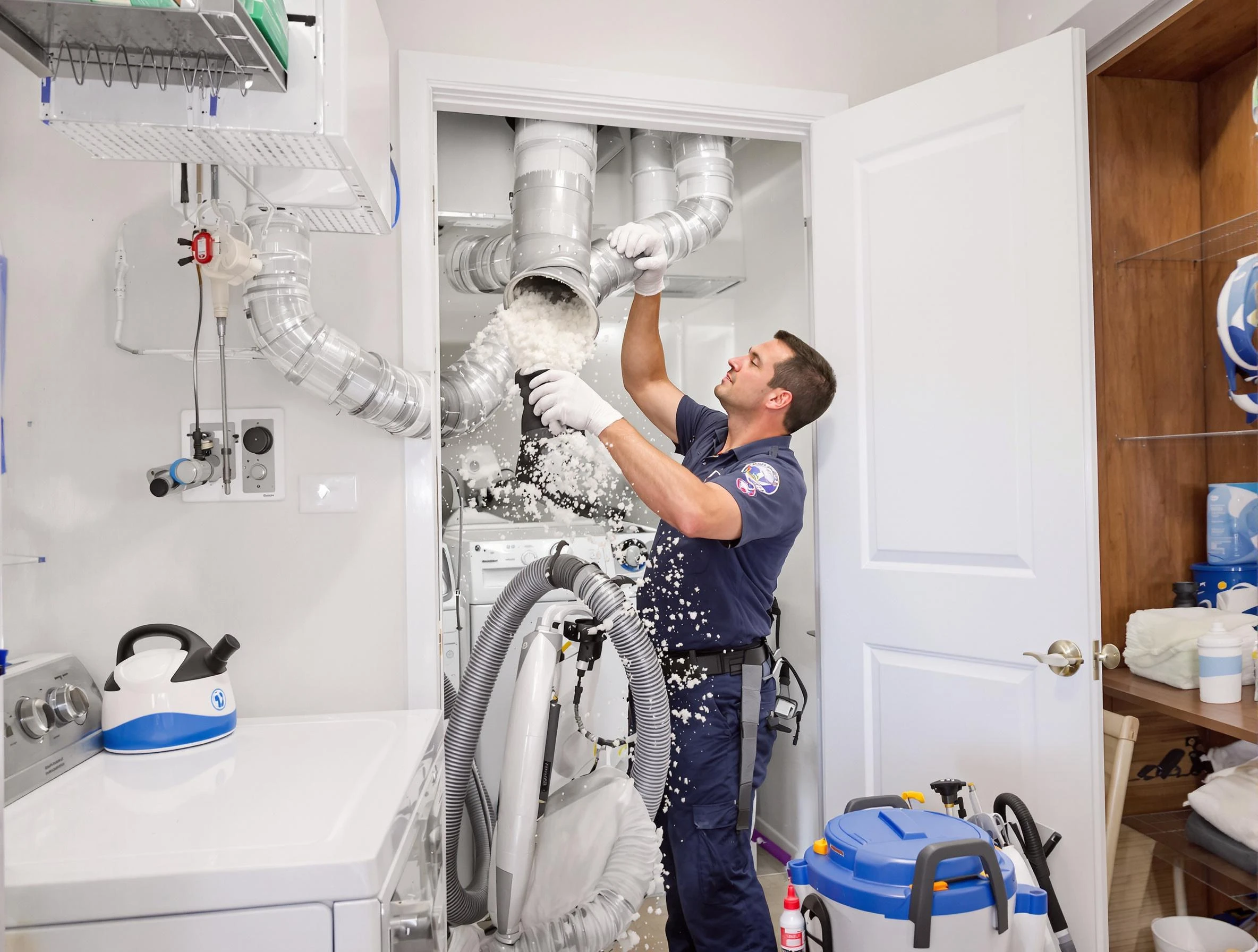 South Strabane Dryer Vent Cleaning technician delivering thorough residential dryer vent cleaning service in South Strabane